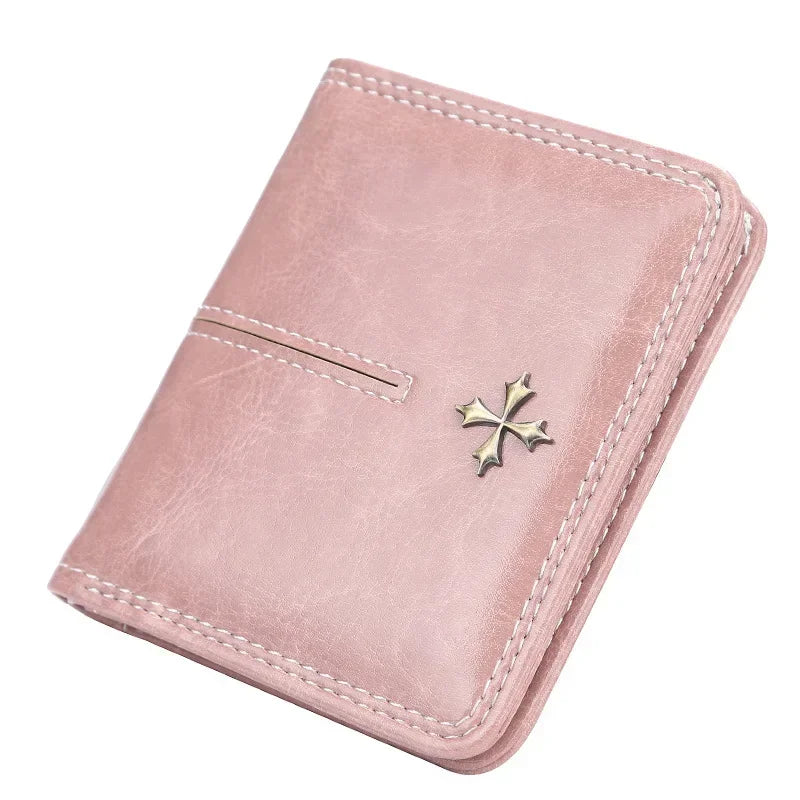 Women’s PU Leather Wallet – Small Coin Card Holder Short Clutch Purse