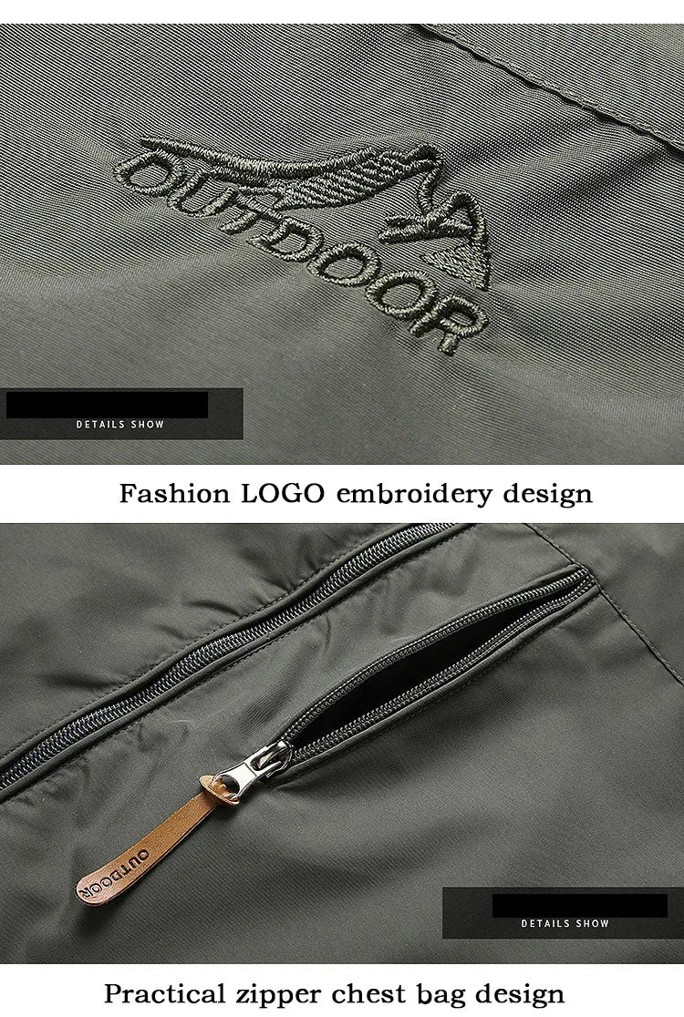 Men’s Waterproof Windbreaker – Military Hooded Combat Jacket for Autumn Hiking & Biking