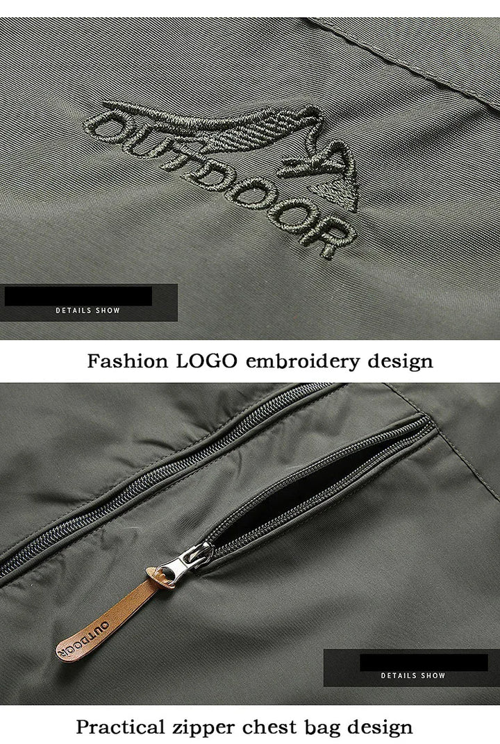 Men’s Waterproof Windbreaker – Military Hooded Combat Jacket for Autumn Hiking & Biking