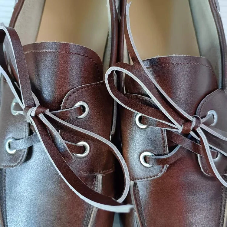 Women’s Leather Loafers – Soft-Soled Retro Spring/Autumn Shoes 2026