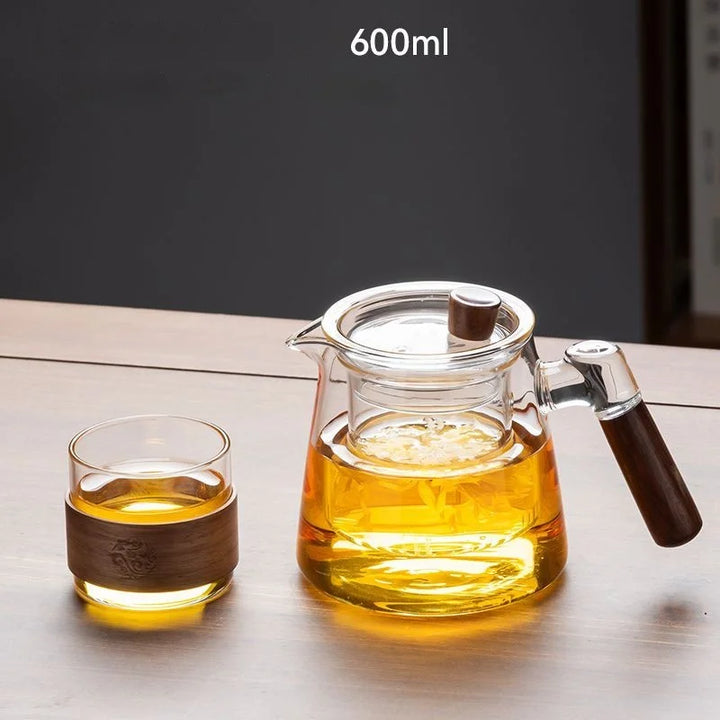 TeaLuxe™ Glas-Teekanne mit Teetassen