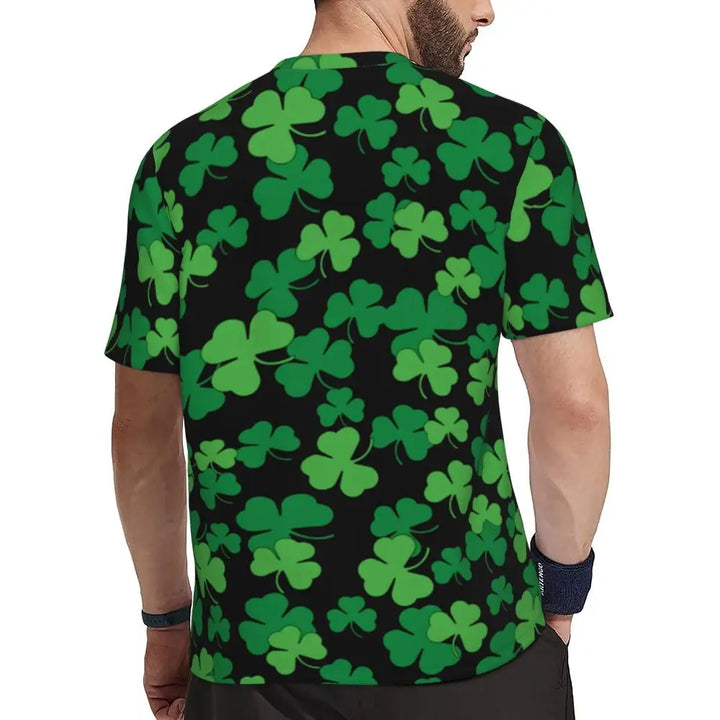 Sportswear T Shirt For Man Irish St Patricks Day T Shirts Hippie Green Plaid Summer Tees O Neck Streetwear Design Clothing Gift