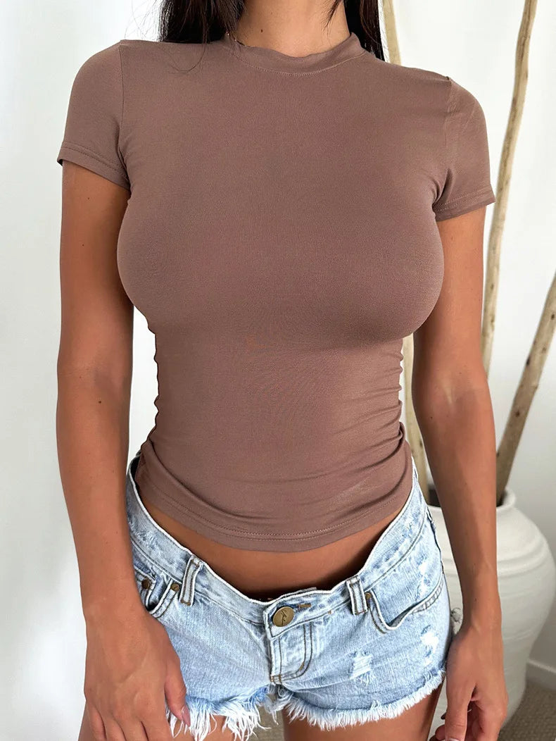 Women’s Y2K Slim Fit Short Sleeve T-Shirt – Spring/Summer 2026