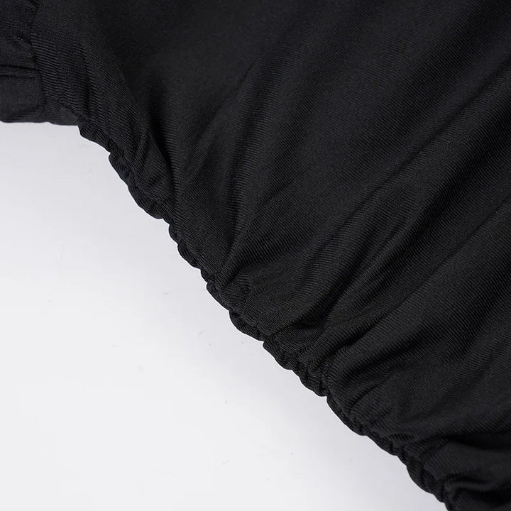 Solid Black T Shirts For Women Elegant Clothes Turtleneck Camisetas Lady Tops Long Sleeve Ropa De Mujer Shirring Feminist Shirt
