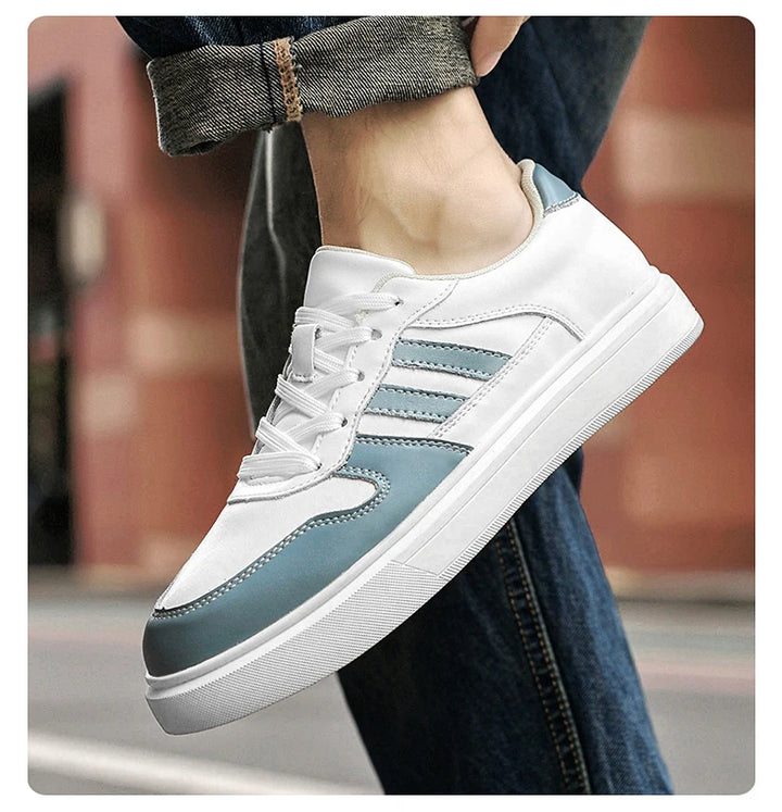 Shoes for Men Four Season Vulcanized Footwear Non-slip Casual Sneakers Fashion New Leather Round Toe Walking shoes tenis jeans