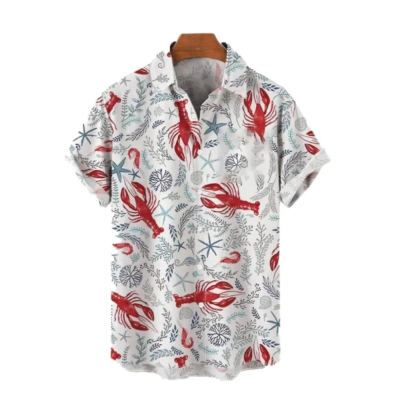 Men’s Hawaiian Beach Shirt – Oversized Short Sleeve