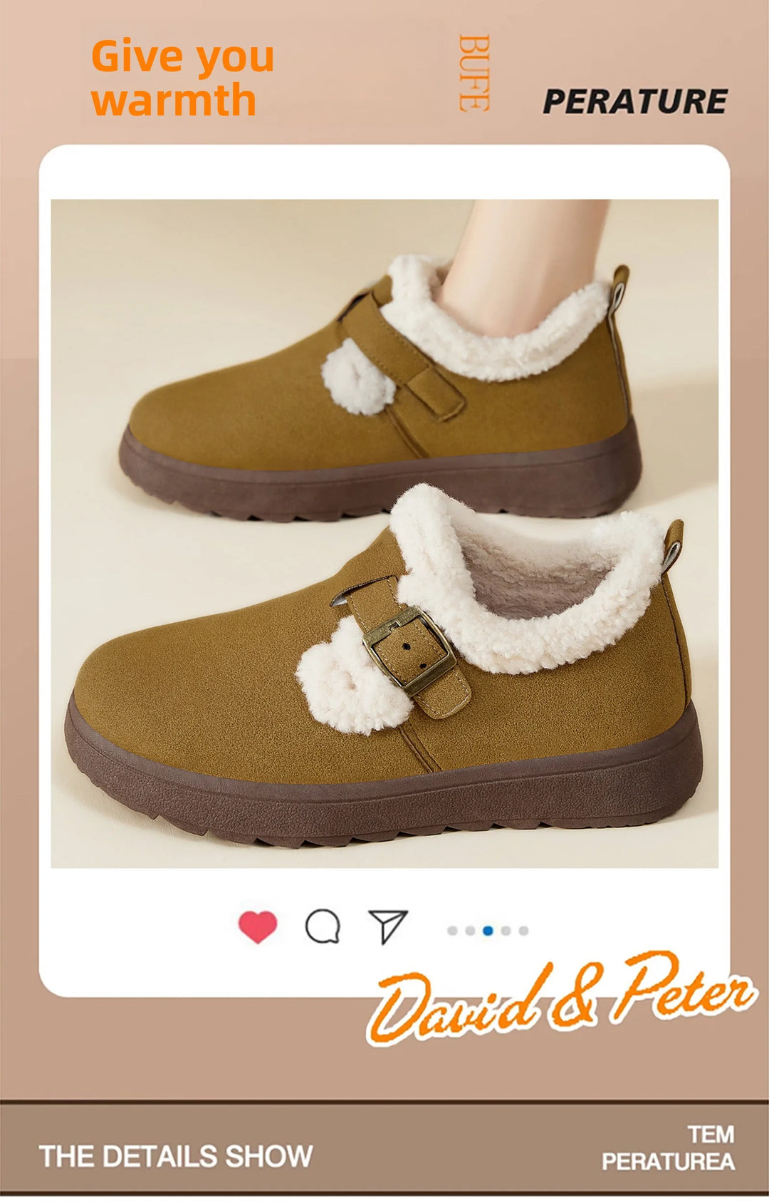 Women’s Winter Ankle Boots with Fur – Warm & Casual 2025