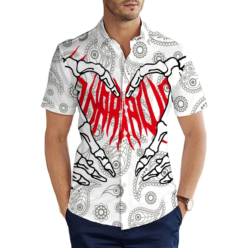 Men's Shirt Summer Casual Fashion Short Sleeved Shirt For Men Loose Breathable Hawaiian Shirt Man Casual Men's Clothing Top