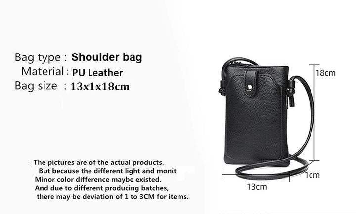 حقيبة كتف وحقيبة كروس نسائية من الجلد الصناعي - سعة كبيرة