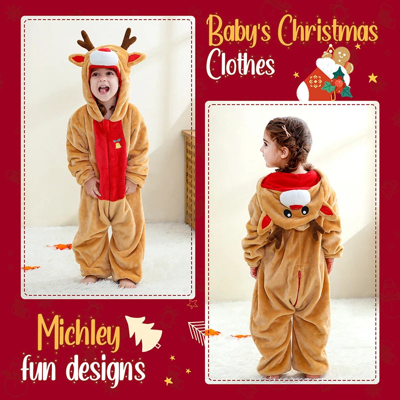 Michley™ Weihnachts-Baby-Strampler – süßer Kleinkind-Overall