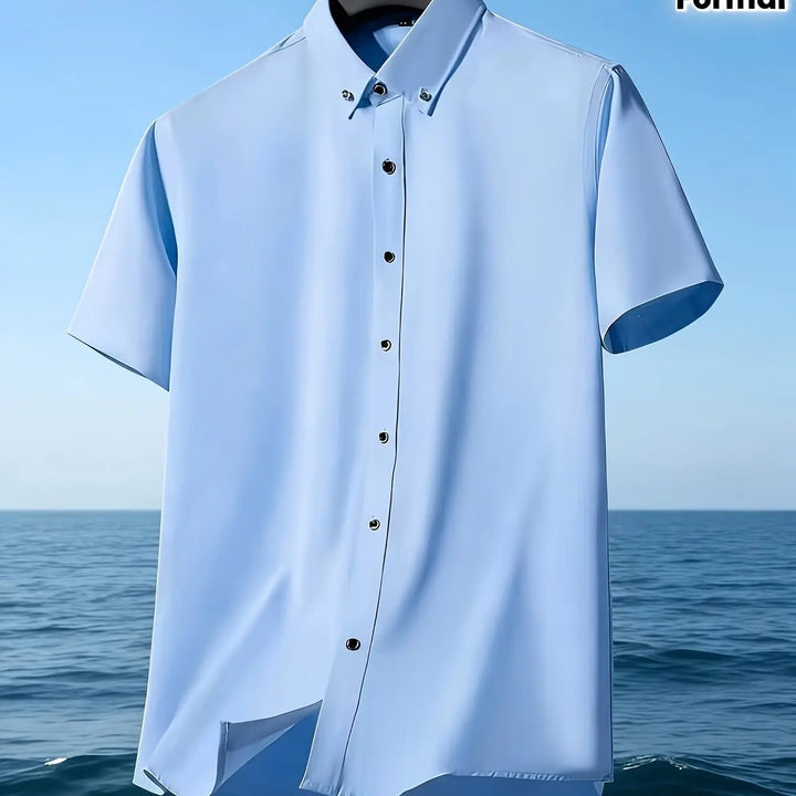 Men's short-sleeved shirts, suitable for business occasions, bridesmaid dresses, professional attire, uniforms, ID photos, etc.