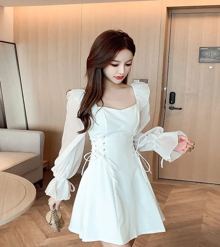 Female Dresses  Coquette Women's DressSilk Satin Chiffon Sexy Black Holiday New Features Korean Style Clothing Cheap Casual X In