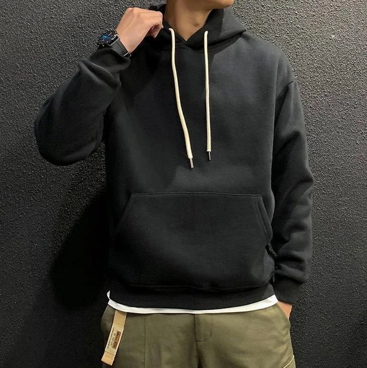 Sweatshirts For Man Fleeced Green Men's Clothing Hooded Hoodies Solid Simple Elegant Hot Offers Sweat Shirt Welcome Deal Cheap