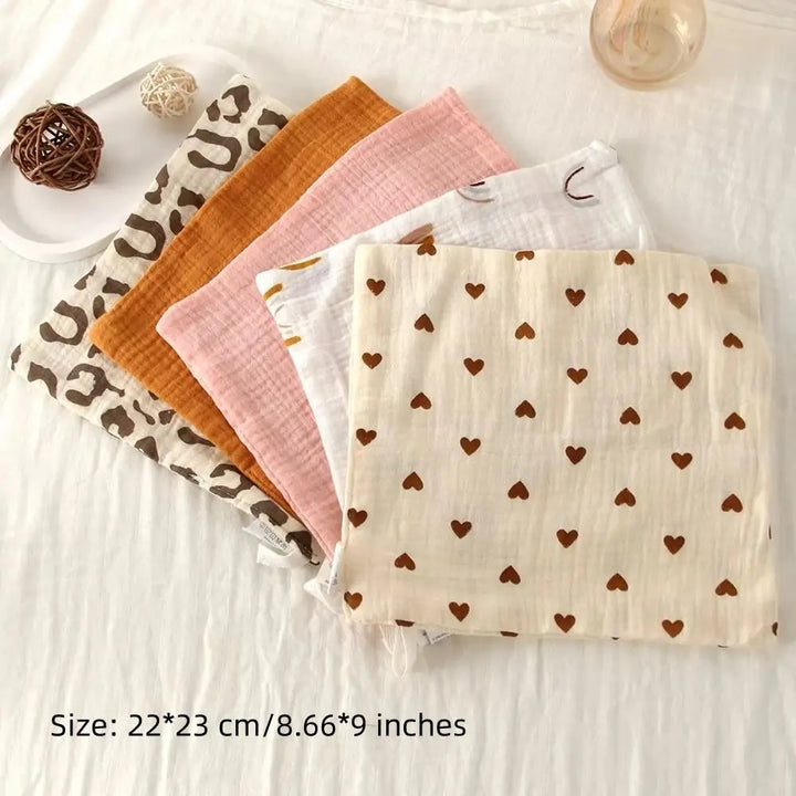 مجموعة مناشف غسيل الأطفال SoftGauze™ - قطن 6 طبقات، 3/5 قطع