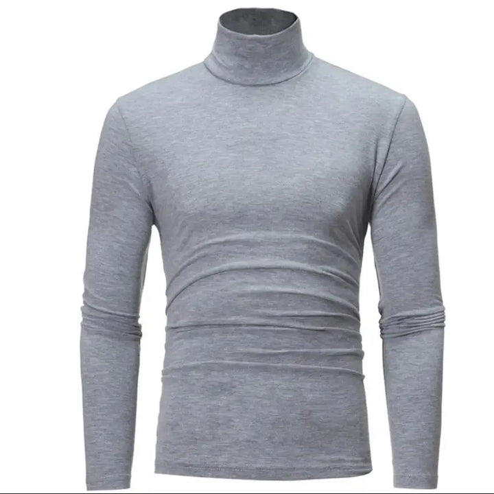 Men’s Warm Turtleneck Top – Slim Fit Long Sleeve, Autumn/Winter