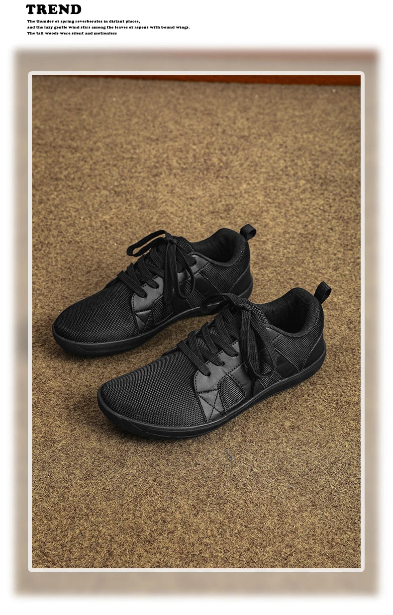 New Minimalist Shoes for Men Wide Toe Barefoot Zero Drop Shoes Casual Breathable Mesh Lightweight Walking Sneakers Man