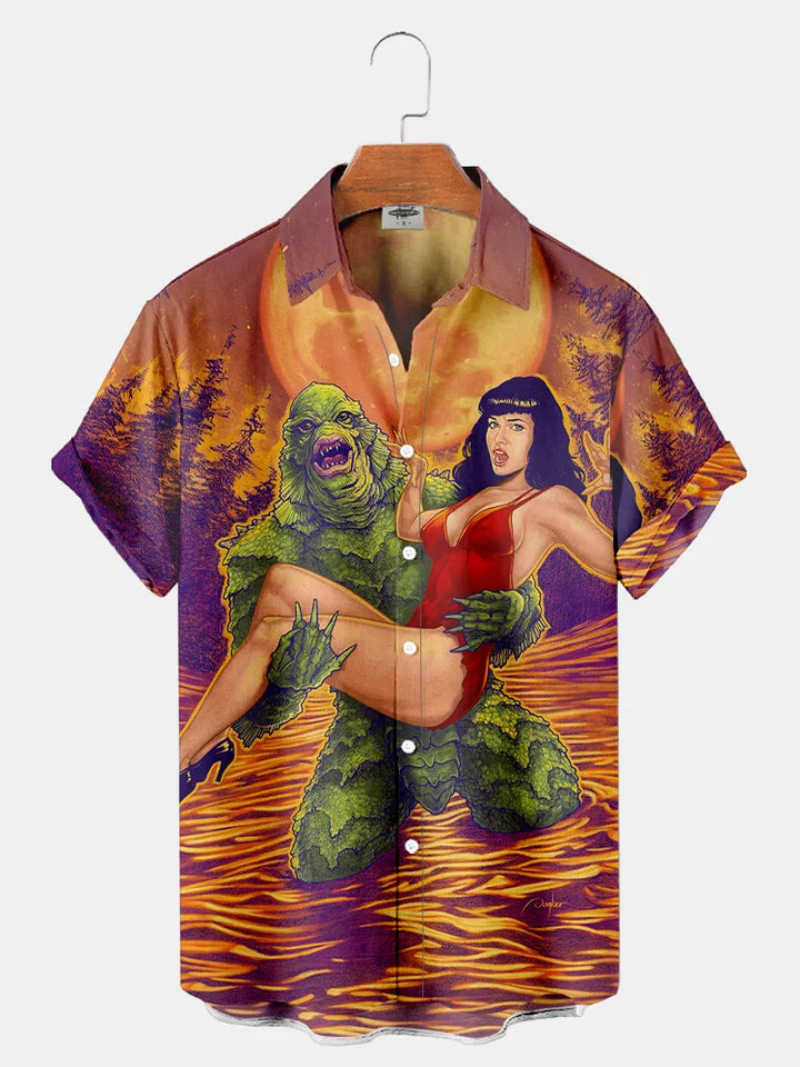 Men Shirts Y2K Clothing Funny For Men Hawaiian Harajuku 3D Printing Oversized Real Imported-china Camisa Floral Masculina Social