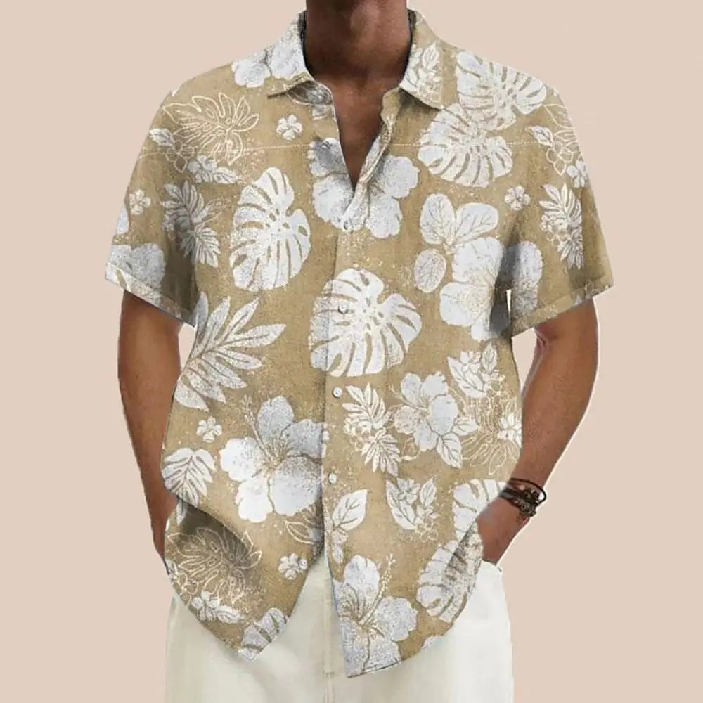 Hawaiian Shirts For Men Short Sleeve Tops New Coconut Treeo Graphic 3d Shirt Fashion Streetwear 5XL Summer Clothing Men's Blouse
