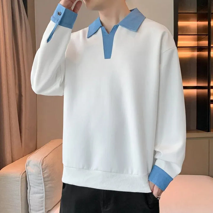Men’s Spring/Autumn Sweatshirt – Trendy Loose Fit, Casual Long Sleeve