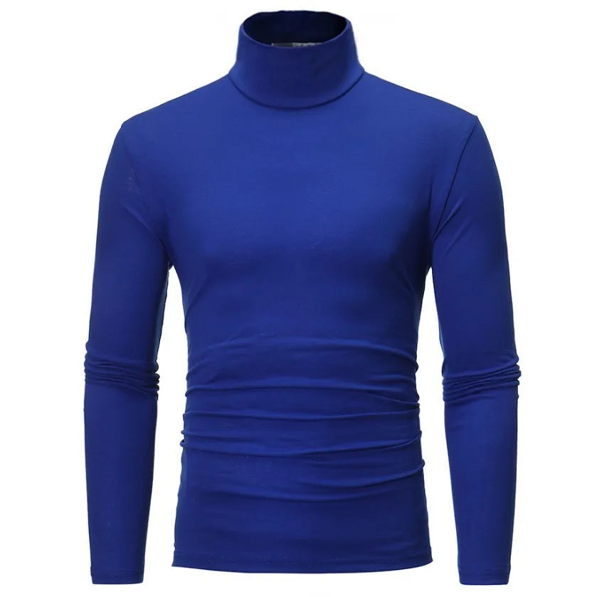 Men’s Warm Turtleneck Top – Slim Fit Long Sleeve, Autumn/Winter