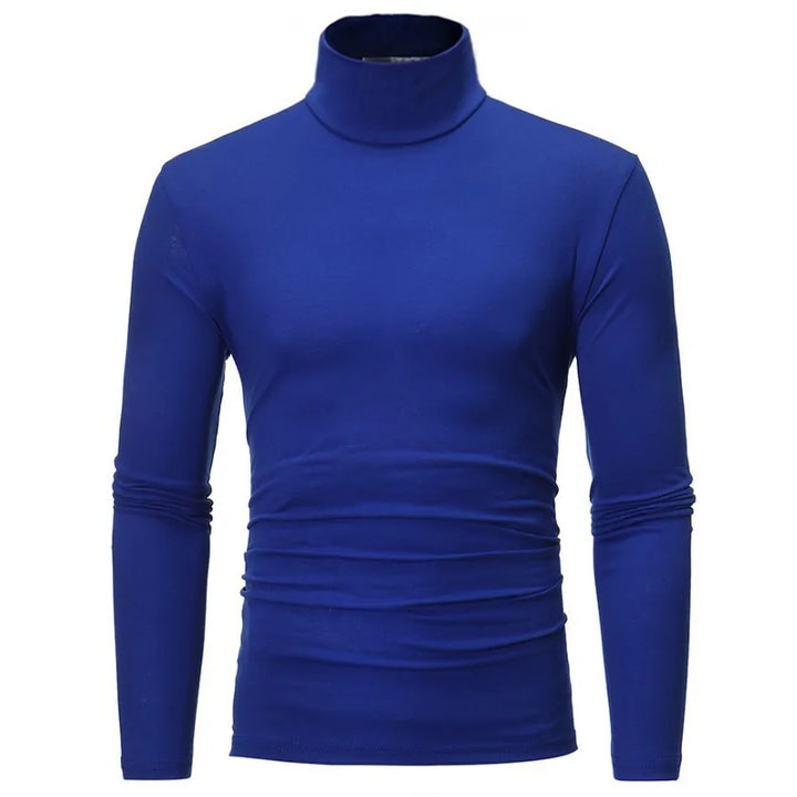 Men’s Warm Turtleneck Top – Slim Fit Long Sleeve, Autumn/Winter