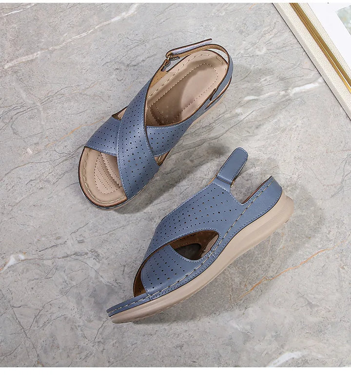 Women's sandals soft, breathable, non slip, lightweight comfortable suitable daily leisure  vacation thick soles sloping heels