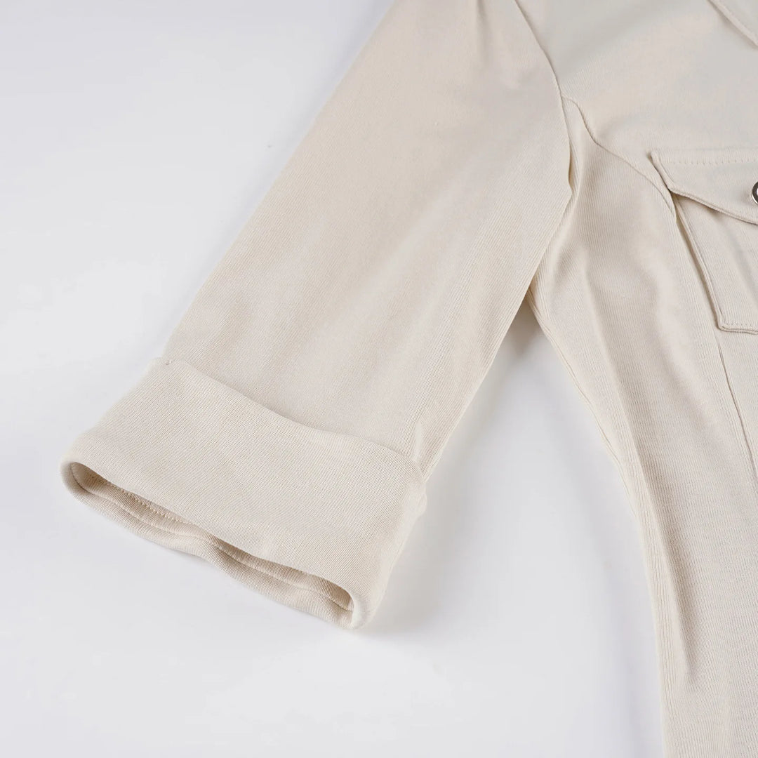 Half Sleeve Button Up Shirts for Woman Clothing Japanese 2000s Style Y2k Tops Harajuku Fashion Blouse