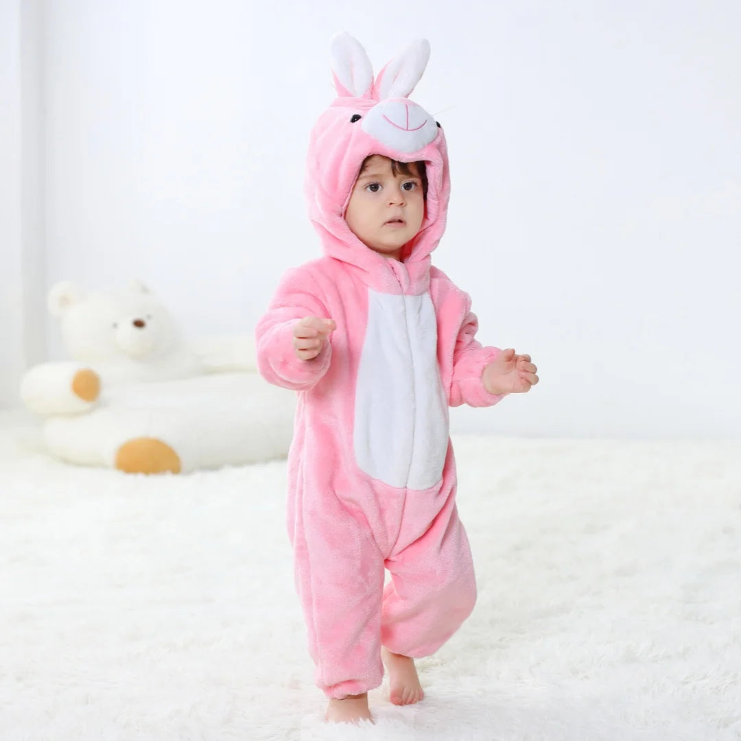 Baby-Kinder-Dino-Cartoon-Einteiler-Jumpsuit