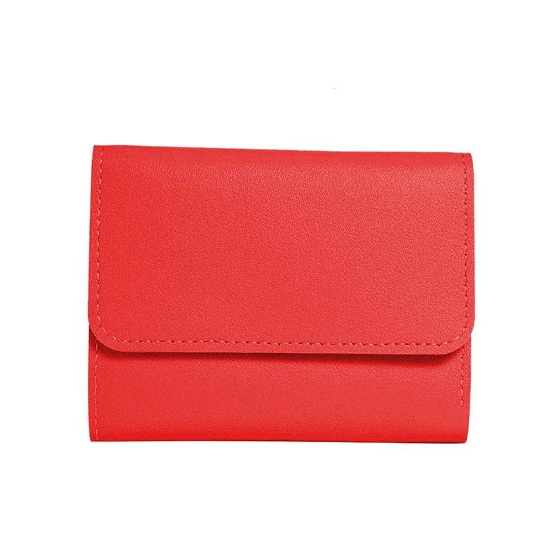 Niedliches Damen-Geldbeutel aus PU-Leder für Münzen und Karten – Kleine Geldbörse mit Schnappverschluss