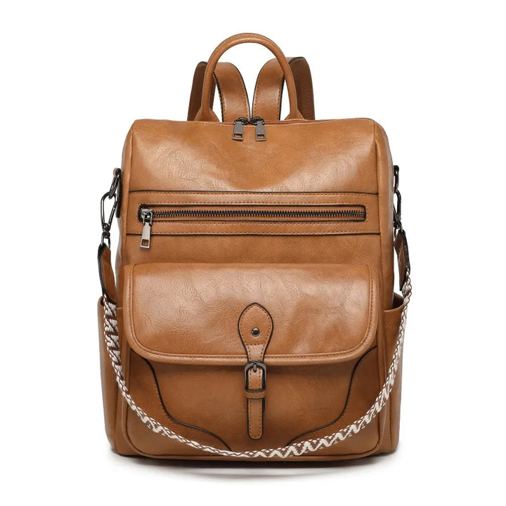 Women’s PU Leather Backpack – Fashion Anti-Theft Shoulder Bag