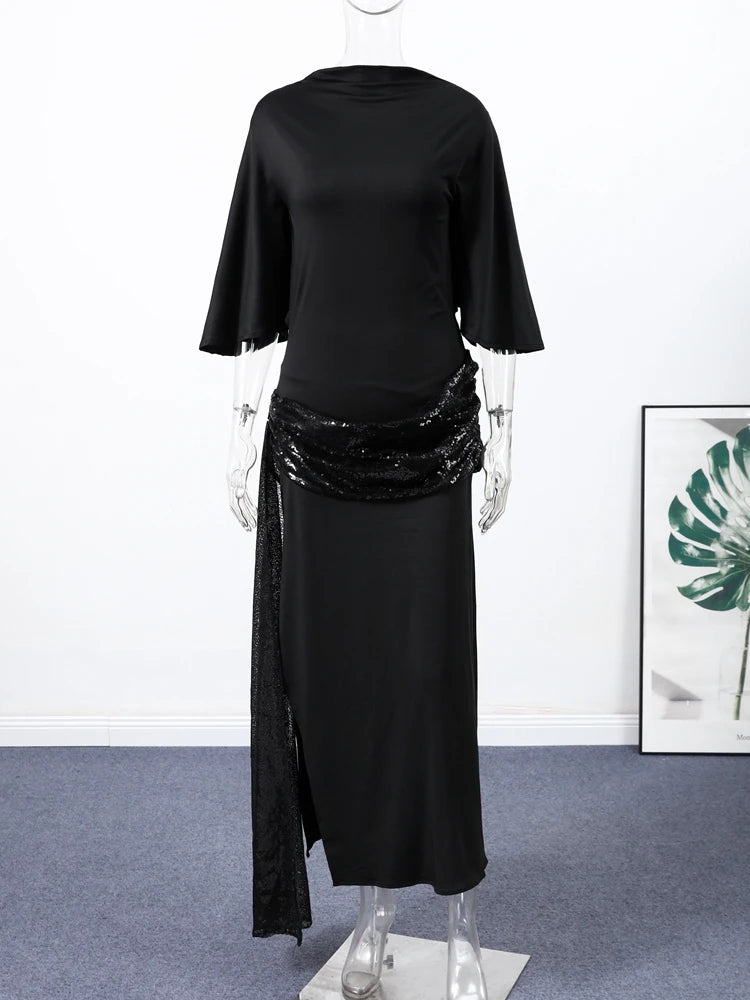 Women's Dresses Evening Dress Sexy Backless Formal Wear Elegant Party Sexy Clothes Velvet Backless Sleevele Midi Dress Gown Wear