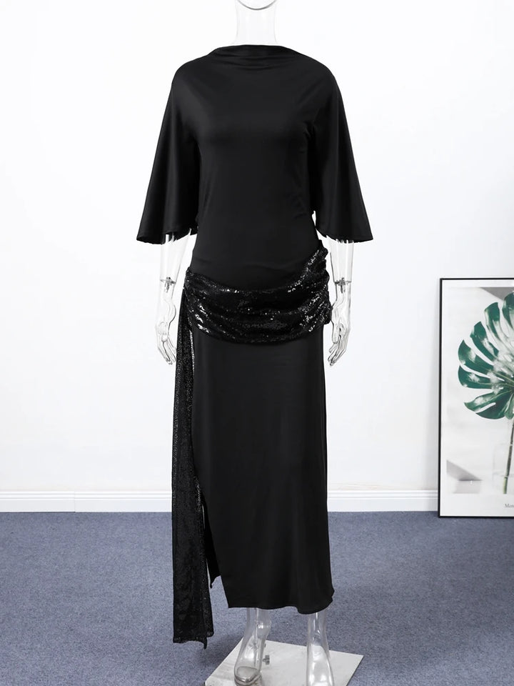 Women's Dresses Evening Dress Sexy Backless Formal Wear Elegant Party Sexy Clothes Velvet Backless Sleevele Midi Dress Gown Wear