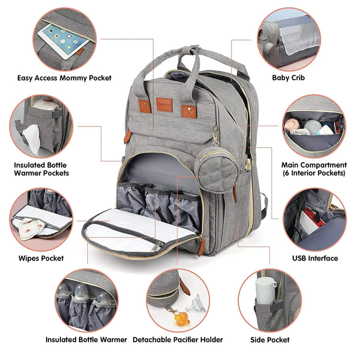 BabyFlex™ Foldable Diaper Bag & Changing Backpack